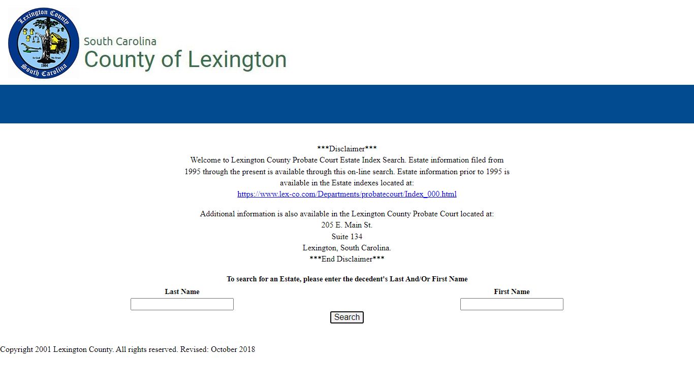 Lexington County, SC - County of Lexington